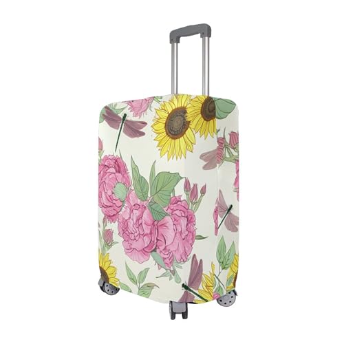 Joisal Variety Flowers Sunflowers Spring Luggage Covers for Suitcase Protectors Baggage Travel Gifts Luggage Sleeve Identifiers, L, Fits 26-28 Inch Case3