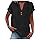 Chemisiers et Blouses Femme, Tunique en Coton et Lin à Manches Courtes et Col en V avec Boutons pour Femmes, Couleur Unie, Tee Shirt Femme
