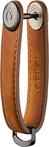 Orbitkey Crazy Horse Leather Key Organizer | Holds Up To 7 Keys, Chestnut Brown #TOP1