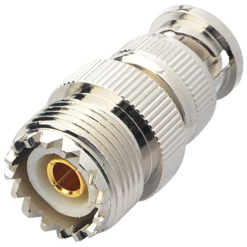 Adaptador coaxial BNC UHF macho a hembra 2 piezas miniatura 6
