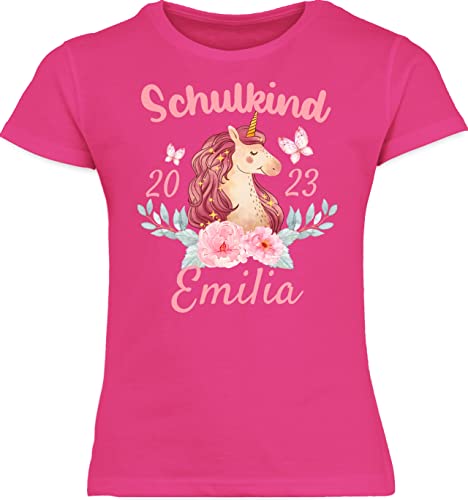 T-Shirt Mädchen Schulkind personalisiert mit Namen - Einschulung -...