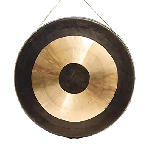 Chinese Bronze Gong, Shimmering Wash Quality, Calming Sound, with Gong Mallet, Hanging String, Great for Sound Healing, Home, Office (Size : 16 Inch)