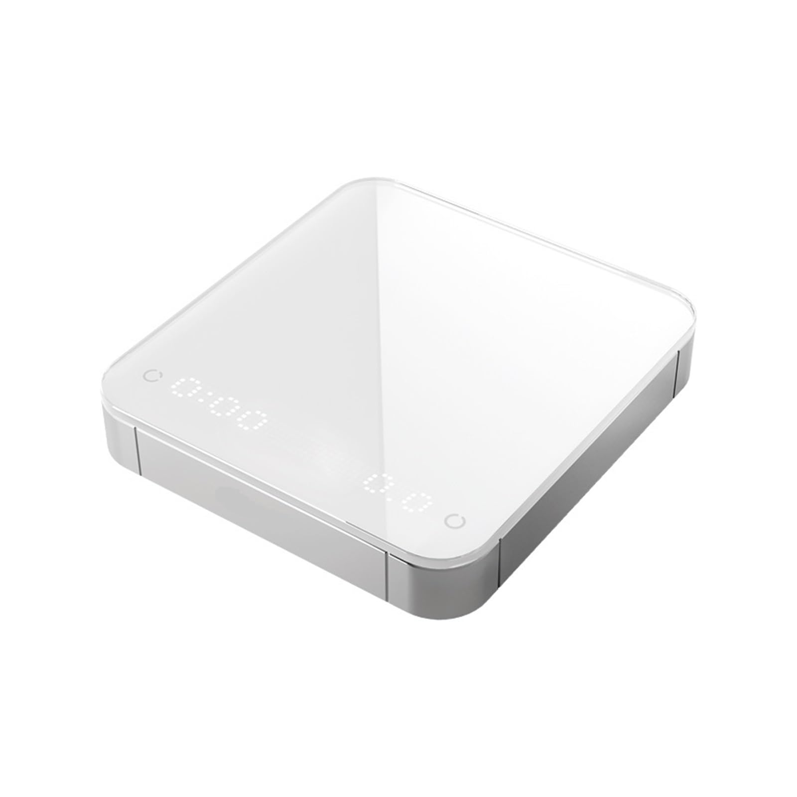 Báscula de Cocina electrónica con Espejo Blanco/Negro, Temporizador automático Integrado, báscula Inteligente para café expreso, báscula de Cocina de Madera de Nogal