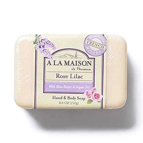 A La Maison Rose Lilac Bar Soap - Triple French Milled Natural Moisturizing Hand Soap Bar (1 Bar Of Soap, 8.8 Oz) #TOP9