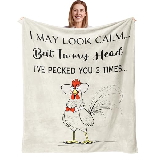 Julazy Funny Chicken Gifts Blanket 50"X60"