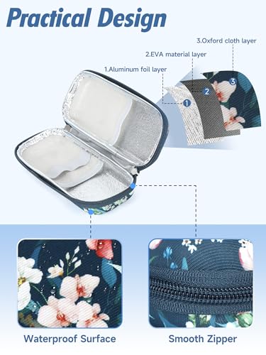 Image of YOUSHARES Portable Insulin Cooler Travel Case - TSA Approved Diabetic Medication Cooling Bag, EVA Insulated Organizer for Epi Pens, Refrigerated Diabetes Supplies Carrying Storage Kit with 2 Ice Pack