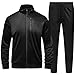 GYMELITE Men's Athletic Full Zip Tracksuit Set Fashion Workout Sweatsuit Track Long Sleeve Jackets and Pants 2 Piece Outfit(BK S)