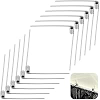 CONJURAIDE 12 Stück Torsionsfeder, 90° Ablenkungsfeder Schenkelfeder aus Metall Armlänge 33 mm Drehfeder Metallfeder Federn Sortiment Ersatzfeder Feder Set für Mülleimer Müll Trennsystem (9 Runden)