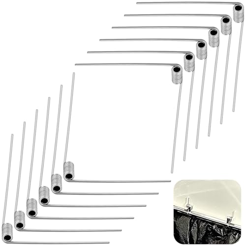 CONJURAIDE 12 Stück Torsionsfeder, 90° Ablenkungsfeder Schenkelfeder aus Metall Armlänge 33 mm Drehfeder Metallfeder Federn Sortiment Ersatzfeder Feder Set für Mülleimer Müll Trennsystem (9 Runden)
