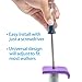 Bundle: Top Glides Flexfit Universal Ski Glides with GlidePads (Purple)