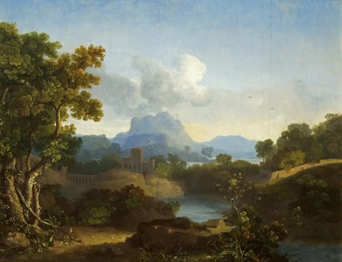 Tableau moderne toile paysage classique William Muller déco murale 60x90cm