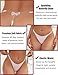 VORHELOVE G String Thongs for Women Sexy T-back Tangas Low Rise Underwear Micro Cheeky Sparkling Butterfly Chain Underwear Plus Size Panties Pink L