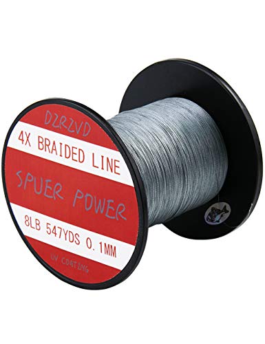 DZRZVD Braided Fishing Line PE Braid Wire Cost Effective Superpower Superbraid Superline Abrasion Resistant Incredible Test for Salt Water 8lb-100lb 547Yards