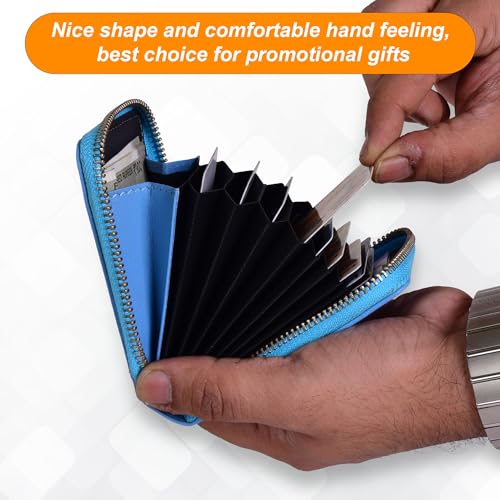 Image of Amazon Brand - Solimo Andrew Genuine Leather RFID Blocking Card Holder Ultra Strong Stitching 10 Card 2 Currency Holder 1 ID Window for Men and Women