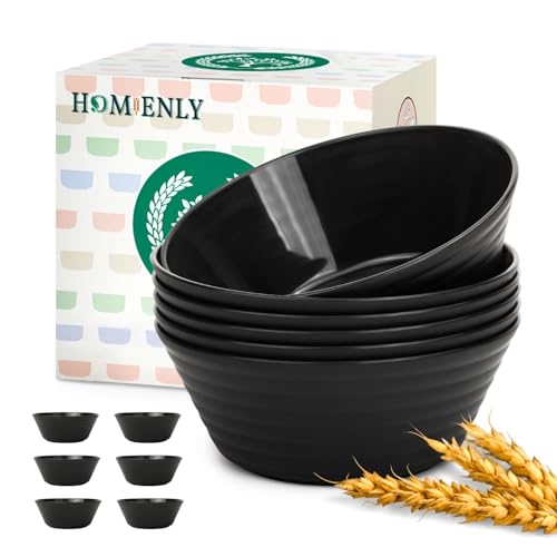 Homienly Wheat Straw Bowls Set, Microwave Safe Unbreakable Bowl Set
