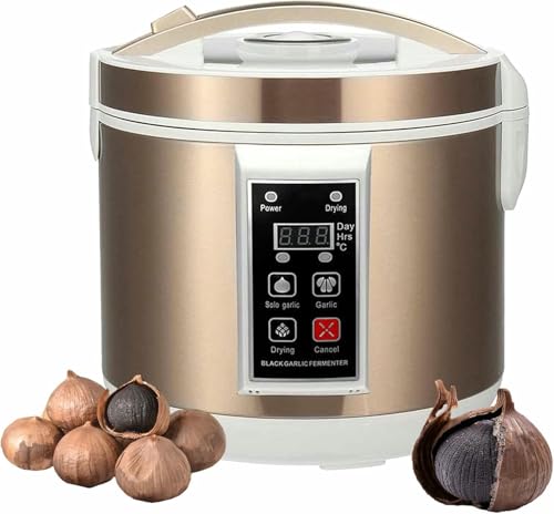Máquina fermentadora de ajo negro de 6/7,5 L, olla de fermentación rápida de 7 días con estante de acero inoxidable, ideal para yogur, natato, vinagre de frutas, memoria de apagado y secado programado