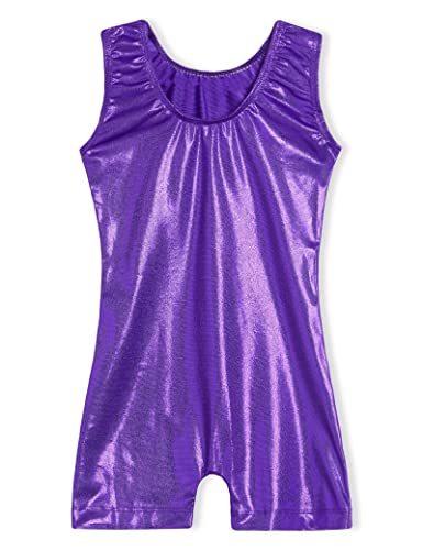 Image of Domusgo Gymnastics Leotards for Girls Sparkly One Piece Biketard Size 1-10Y