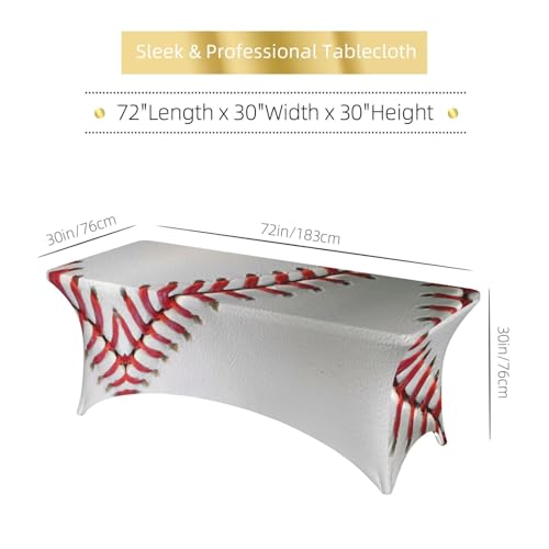 Nappe de table extensible imprimé baseball banquet mariage protection lavable 1,8 m