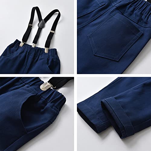 Image of Yilaku Baby Boy Clothes Toddler Dress Outfits Cotton Shirt + Jean Pants 2 Piece Boy Suit sets 1-7 Years