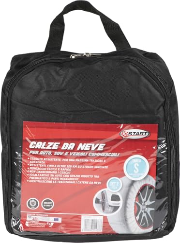 START Schneesocken, Größe S, geeignet für Autos, SUVs und Nutzfahrzeuge, beschädigt die Felgen Nicht und ist leicht zu montieren