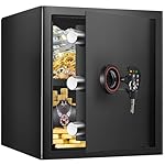 2.0 Cub Large Home Safe, Anti-theft Safe Box with Dual Alarm System, Programmable Keypad, Spare Keys and Removable Shelf, Digital Security Safe for Documents Jewelry Money Firearm Medicines