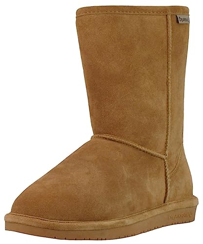 BEARPAW Women's Emma Short Winter Boot, Iced Coffee, 8 M US