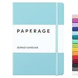 PAPERAGE Dotted Journal Notebook, (Sky Blue), 160 Pages, Medium 5.7 inches x 8 inches - 100 GSM Thick Paper, Hardcover