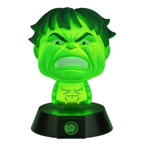 Lámpara de mesa Marvel Hulk Icon Light 11cm batería AAA miniatura 5