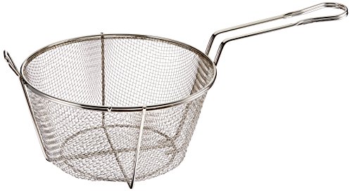 Winco Fry Basket, Wire, 6 Mesh, 9-1/2'Dia x 5-3/4'H