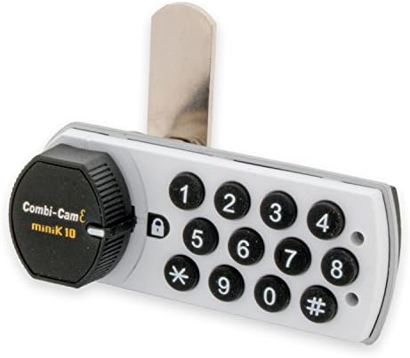 FJM Security Products 7910-K10-HRH-WHT Combi Cam E Electronic Cabinet Lock, White