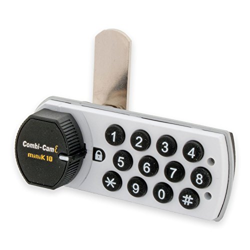 FJM Security Products 7910-K10-HRH-WHT Combi Cam E Electronic Cabinet Lock, White