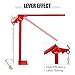 Post Puller, 43.3 X 5.9 X 5.9 in, Heavy Duty Fence Jack with Long Lifting Chain, Powder-Coated Iron Standing Frame and Lever, for Round-Post, T-Stakes, Sign Posts & Tree Stump,Basic Type