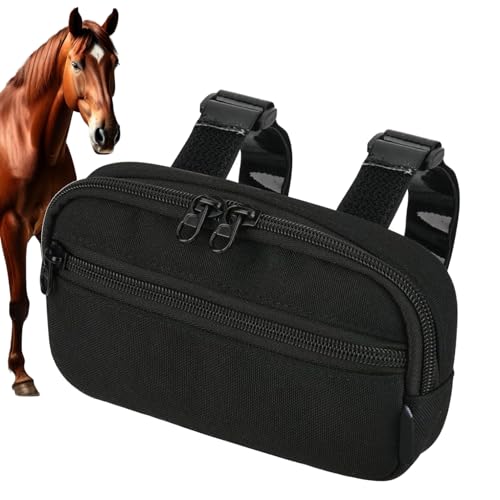 Lembeauty Sacoche De Selle Pour Chevaux - Sacoche De Pommeau Avec Poche - Organisation Extérieur Accès Rapide Pour Clés Cartes Téléphone Et Bouteille D'eau