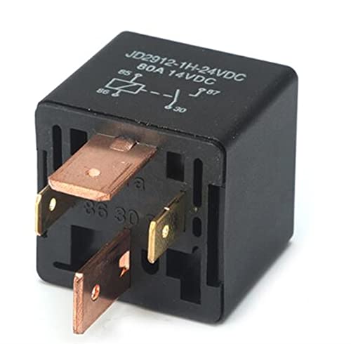Relais de puissance mécanique 80A MOBYAT JD2912 à 4 broches pour tension 12V et 24V