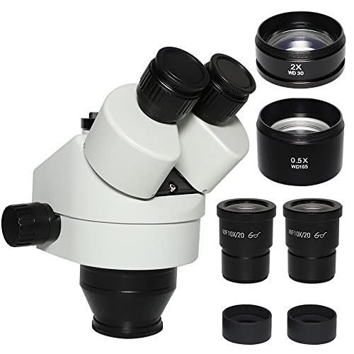 �������ώ@ 3.5X 7X 45X 90X180X �O��Y�[�����̌������w�b�h 0.5x 2.0x �o���[�����Y WF20X WF10X �ڊ჌���Y�͂� Microscopio(3.5X-90X White)