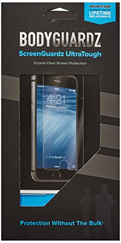 BodyGuardz - UltraTough Clear ScreenGuardz, Crystal Clear Anti-Microbial Screen Protection for iPhone 6 Plus/6S Plus