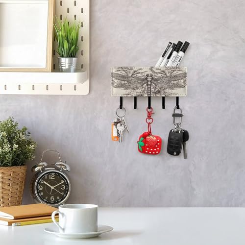 Portallaves de pared con libélula para solucionar el desorden de las cartas 8