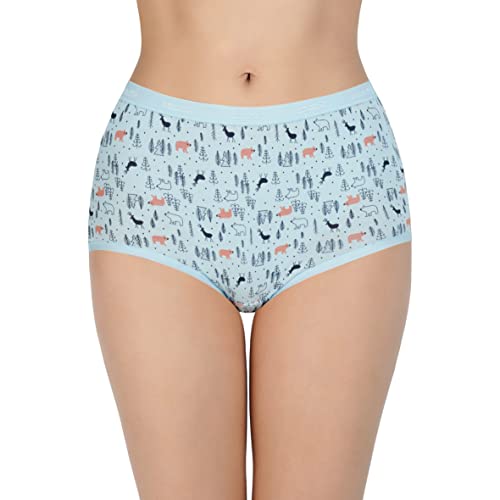 Image of Amante Printed Cotton Full Brief Panty Pack(Pack of 3)