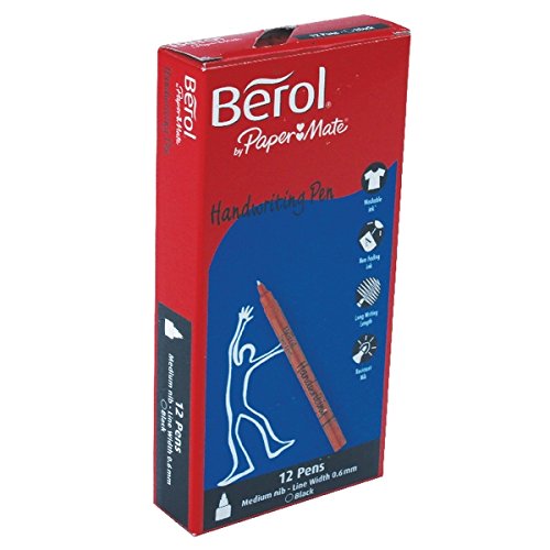 Berol Black Handwriting Pens [Pack of 12]
