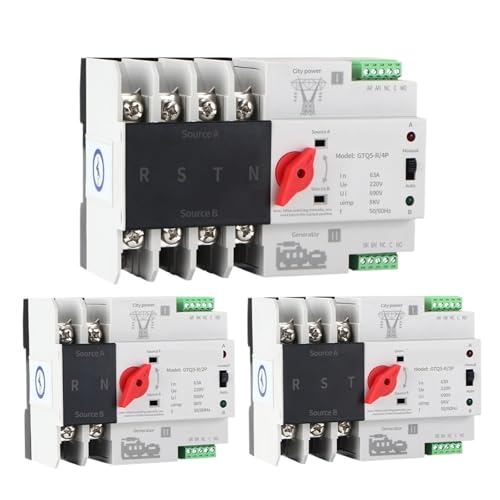 Mini ATS commutateur de transfert automatique double alimentation rail DIN pour réseau urbain