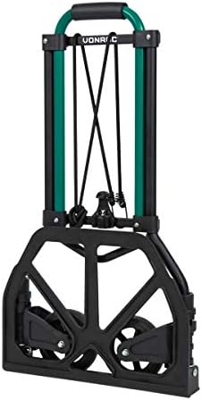 VONROC Hand Truck - Foldable - Carrying Platform with Anti Slip - Max. Load Capacity 80kg. - Incl. Expander Rope