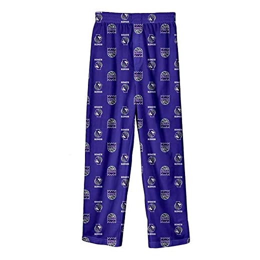 Outerstuff NBA Youth Boys (4-20) Team Logo Lounge Pants, Sacramento Kings Purple XX-Small (4-5)