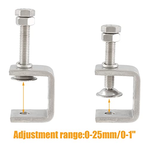 Coufce Stainless Steel C Clamp, Tiger Clamp, Heavy Duty C-Clamp With Adjustable Jaw Openings(0-25Mm / 0-1Inch) For Woodworking, Welding Building Household(6Pcs) #TOP2
