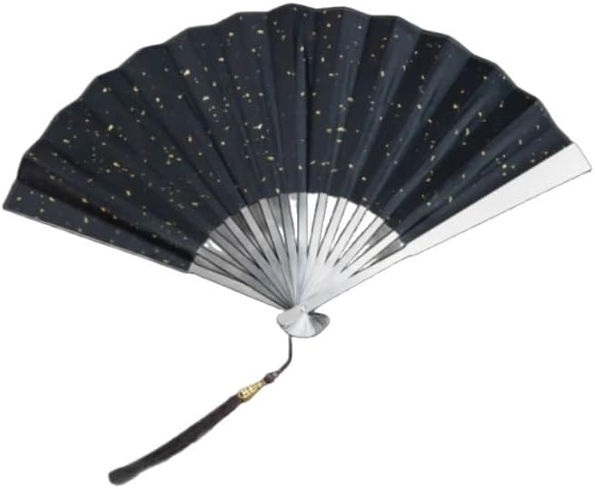 Hand Forged All Metal Frame Silk Cloth Surface Folding Fan