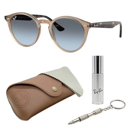 Image of Ray-Ban RB2180 Round Shaped Sunglasses for Men & Women with Official RAYBAN Eyewear Kit