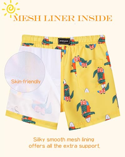 Image of SURF CUZ Surfcuz Little Boys Swim Trunks UPF 50+ Toddler Beach Shorts Swimsuit Kids Quick Dry Swimwear