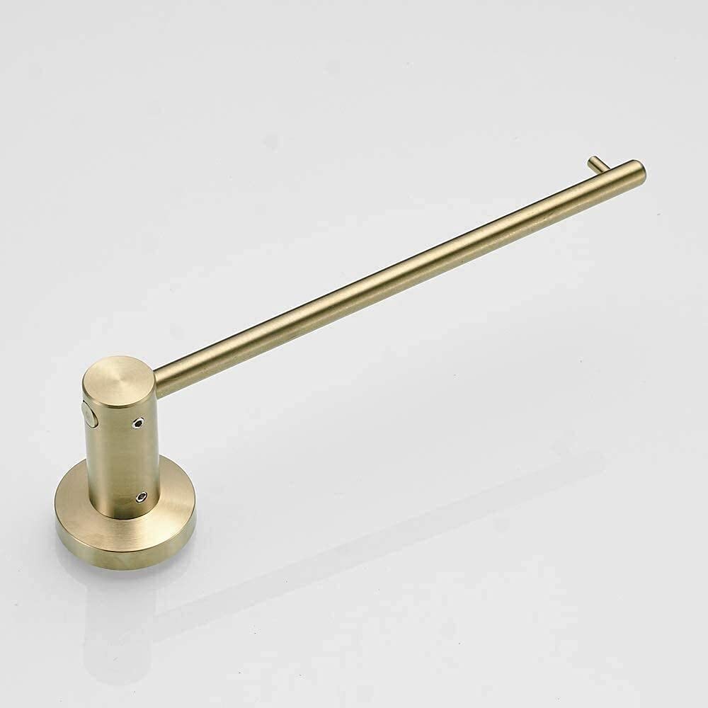 Toallero de Montaje en Pared Toallero para el Hogar Soporte de Anillo de Toalla de Baño Dorado Cepillado Acero Inoxidable 304 Accesorio de Baño Toallero/Towel Holder