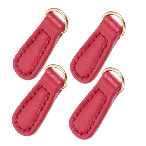 ERINGOGO Backpack Zipper Pulls 4pcs Replacement Slider Zipper Tabs for Luggage Purse Bag Coat Hand-Sewn Faux Leather