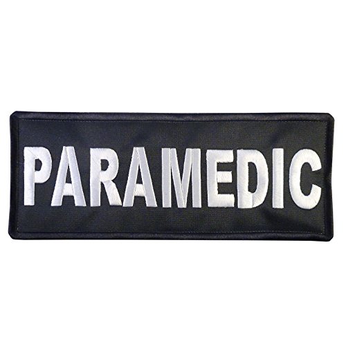LEGEEON Paramedic Big XL 10x4 inch EMT EMS Medic Vest Tactical Embroidered Nylon Touch Fastener Patch