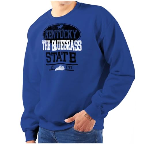 Brisco Brands Kentucky KY Bluegrass Logo Souvenir Sweatshirt for Men or Women